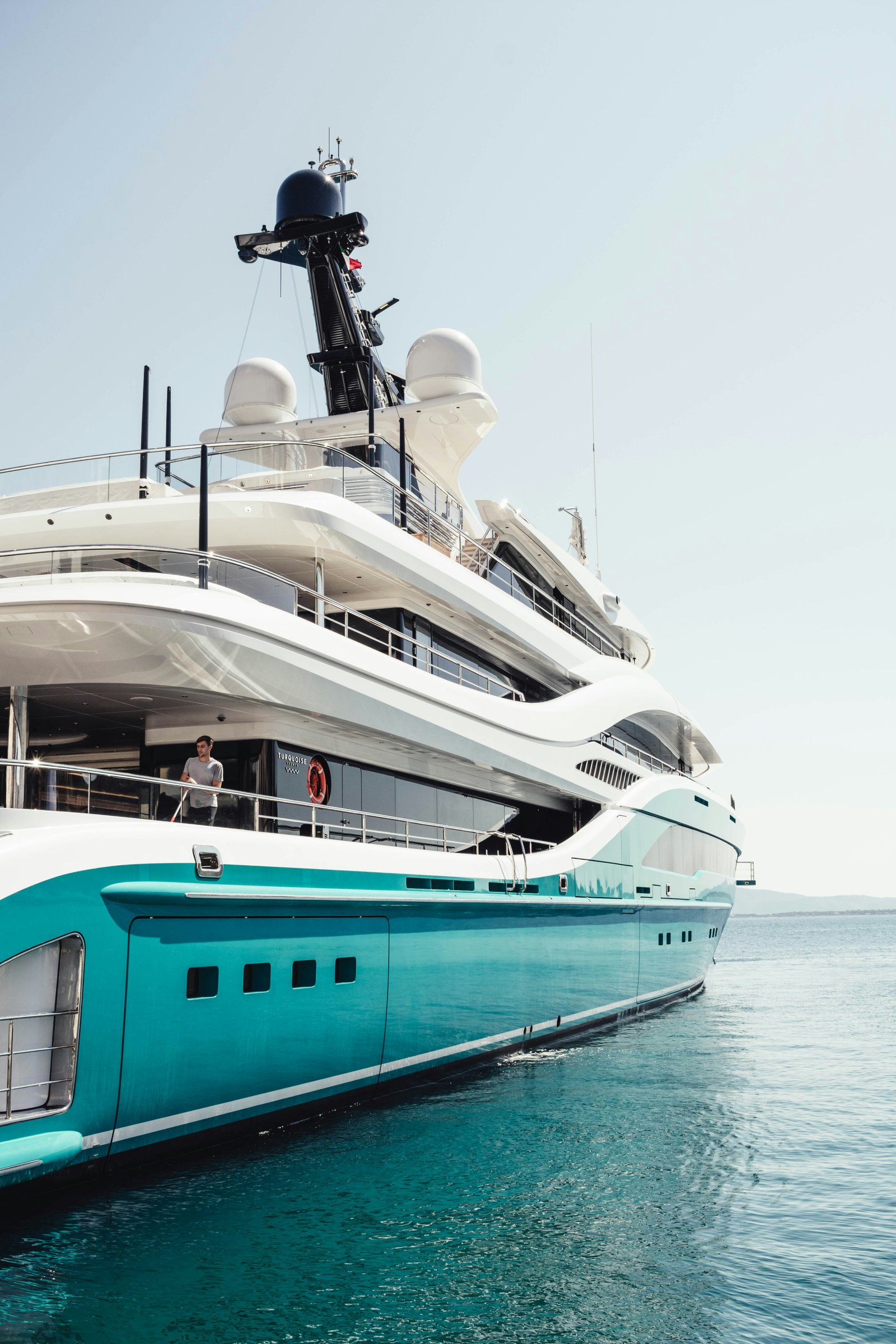 Luxury yacht on pristine waters